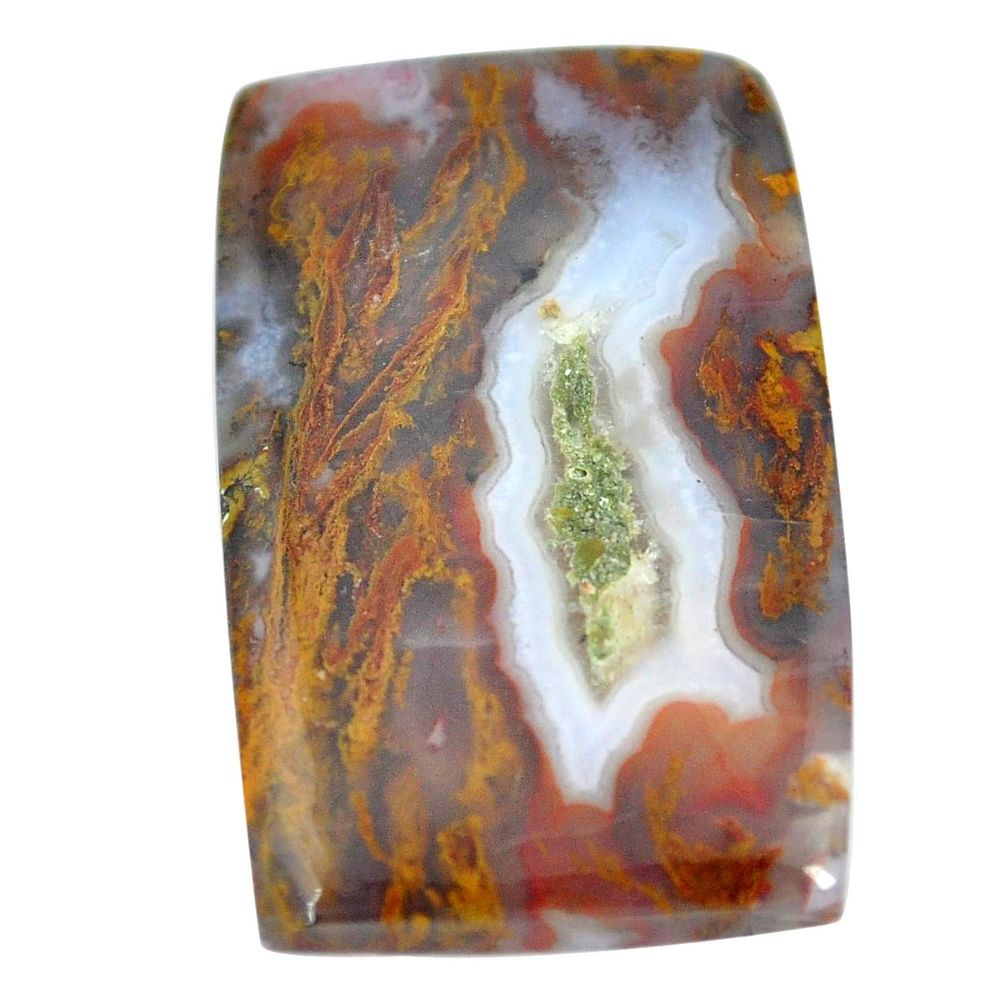Natural 30.80cts moroccan seam agate brown 33x21 mm octagan loose gemstone s2055