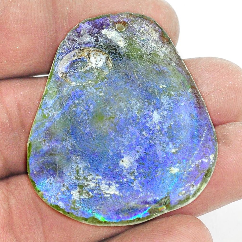Natural 66.85cts roman glass cabochon 41x34 mm fancy loose gemstone s2158
