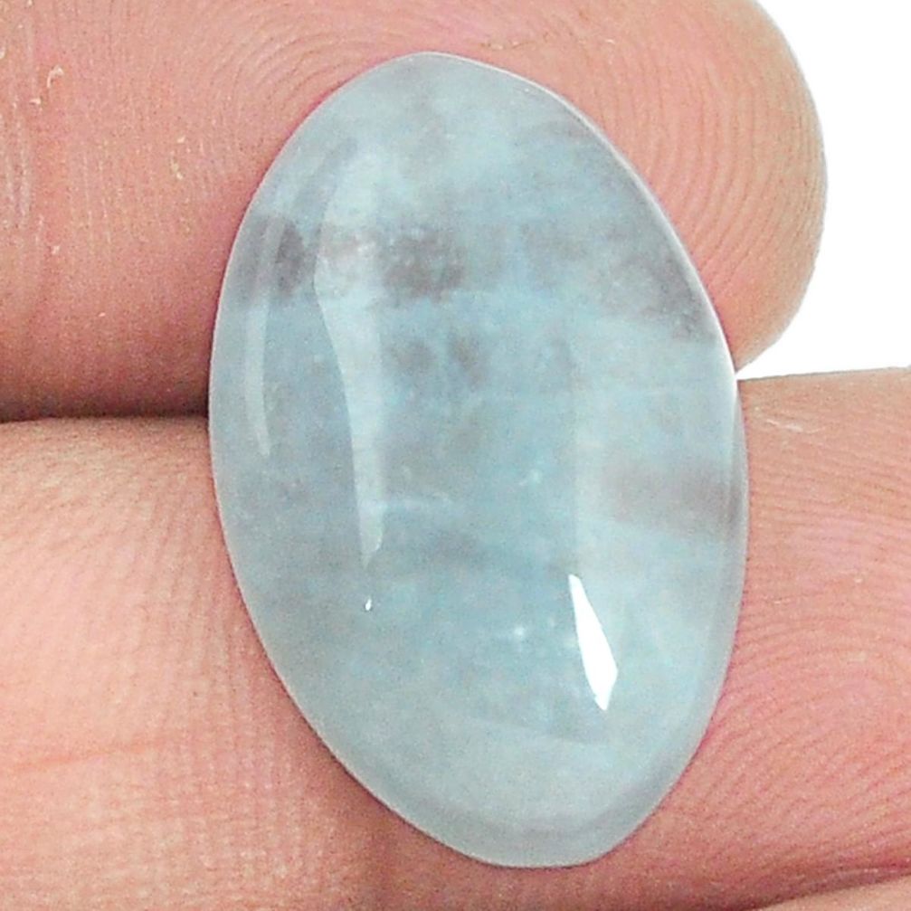 Natural 14.45cts aquamarine blue cabochon 22x14 mm oval loose gemstone s2219