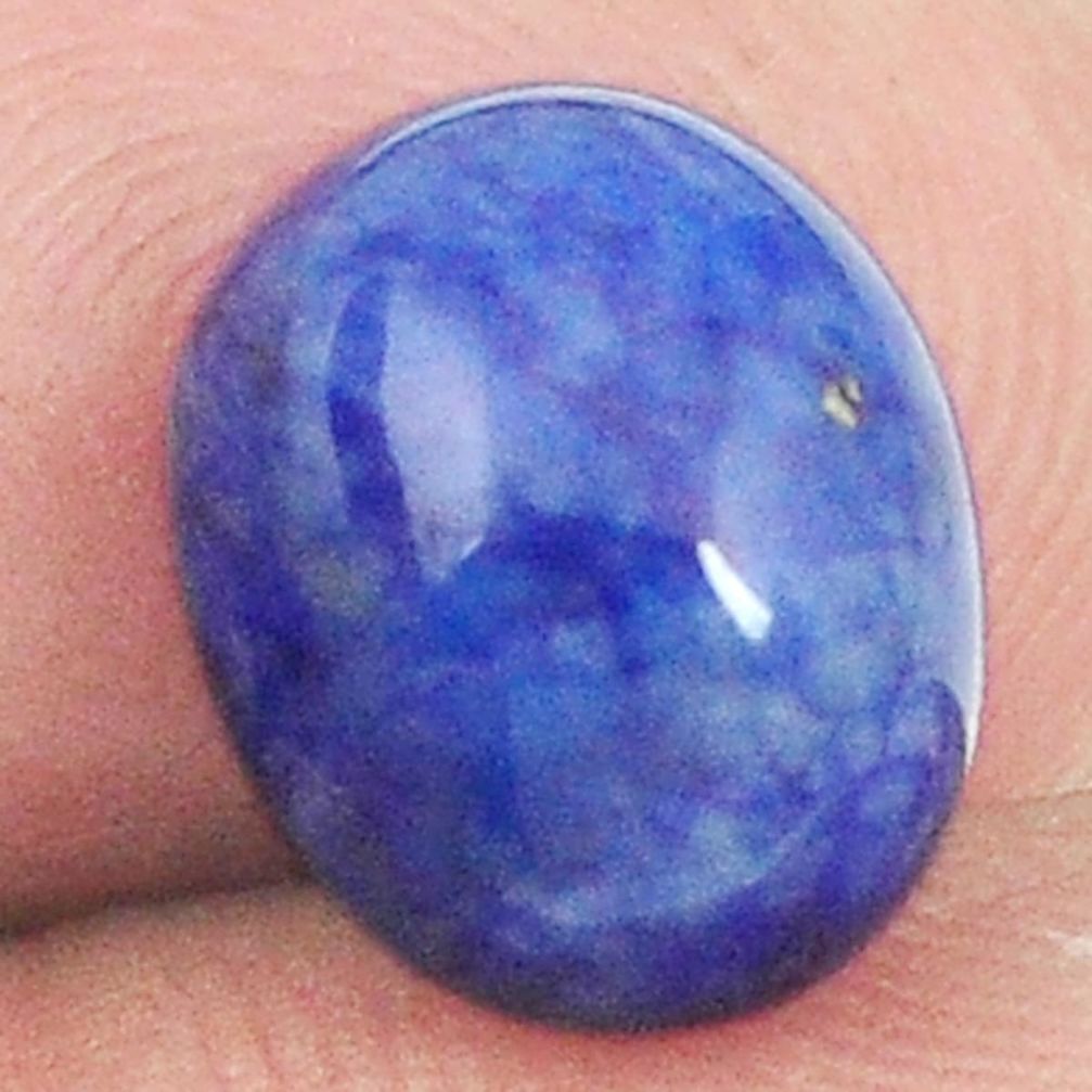 Natural 7.35cts lapis lazuli blue afghani 12x9 mm oval loose gemstone s2283