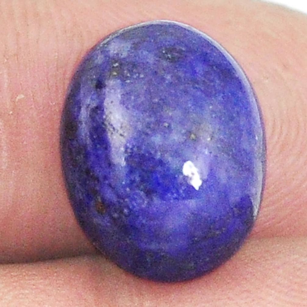 Natural 9.35cts lapis lazuli blue afghani 14x10 mm oval loose gemstone s2286