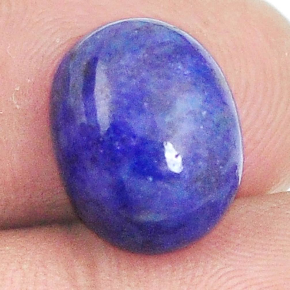 Natural 9.25cts lapis lazuli blue afghani 13x10 mm oval loose gemstone s2287