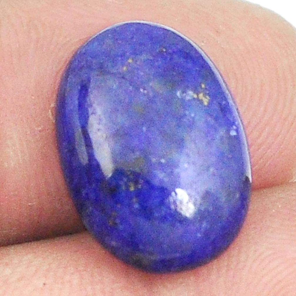 Natural 9.15cts lapis lazuli blue afghani 16x11 mm oval loose gemstone s2291