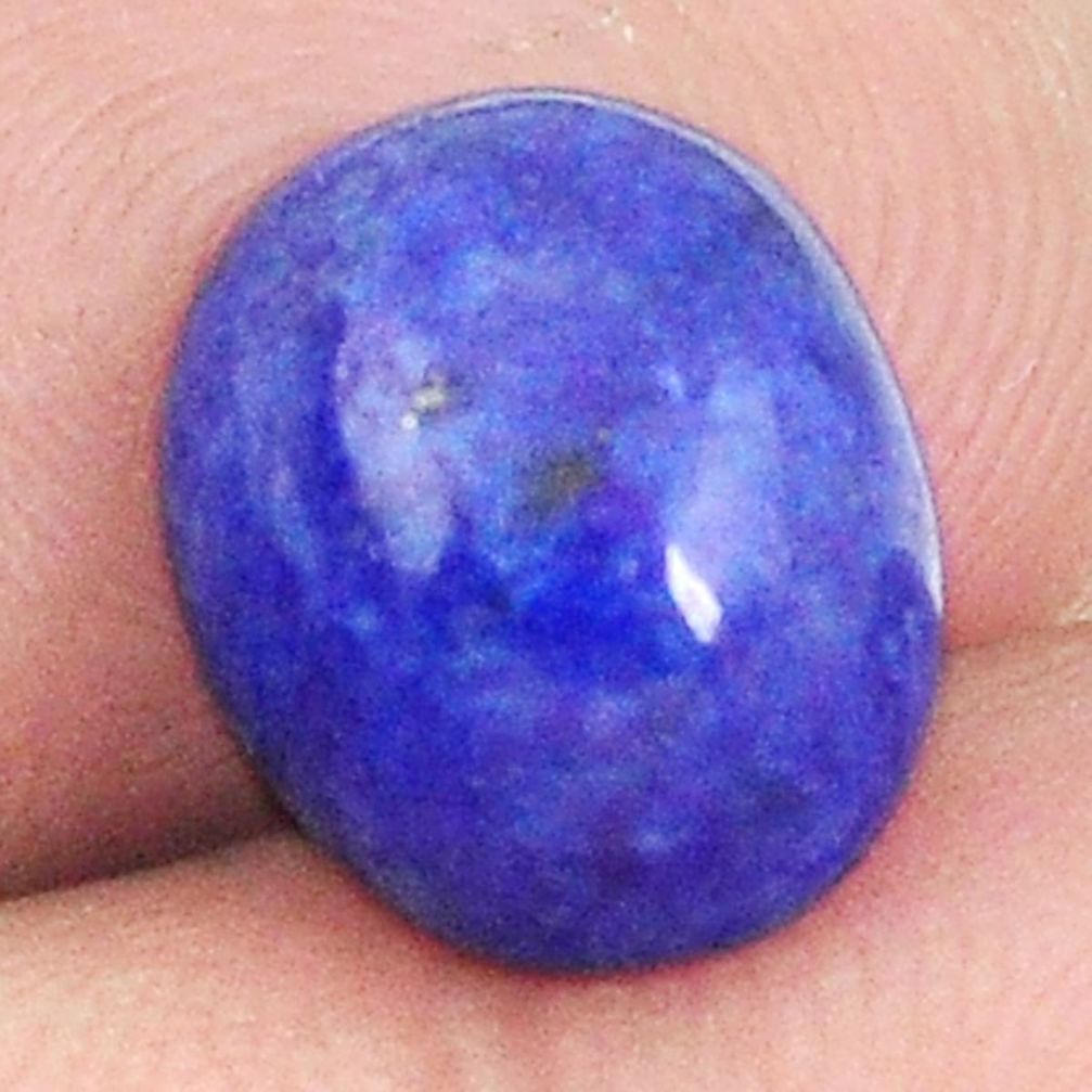 Natural 7.40cts lapis lazuli blue afghani 12x10 mm oval loose gemstone s2295