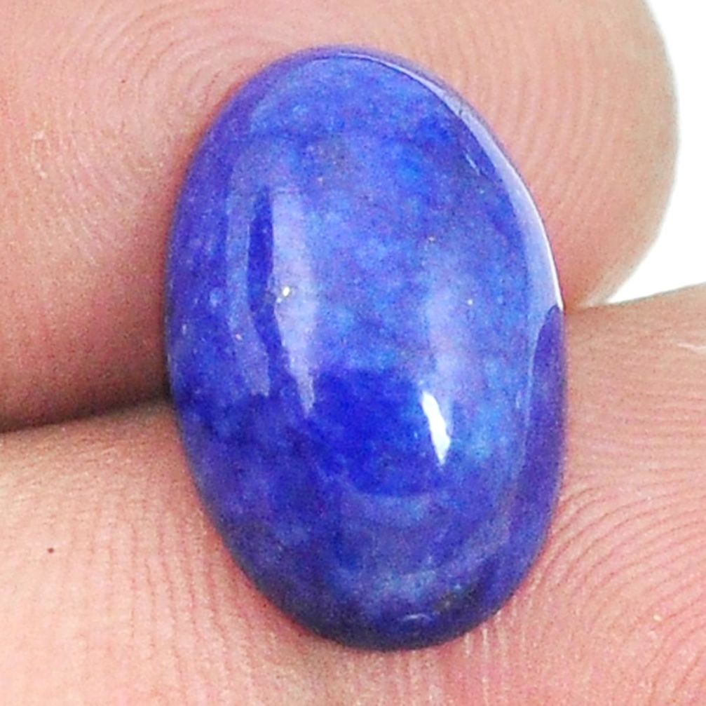 Natural 9.20cts lapis lazuli blue afghani 16x10 mm oval loose gemstone s2296