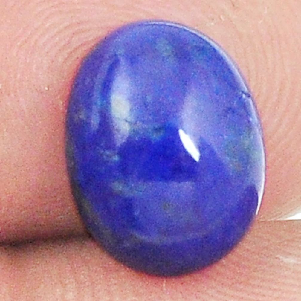 Natural 7.15cts lapis lazuli afghani cabochon 11x9 mm oval loose gemstone s2300