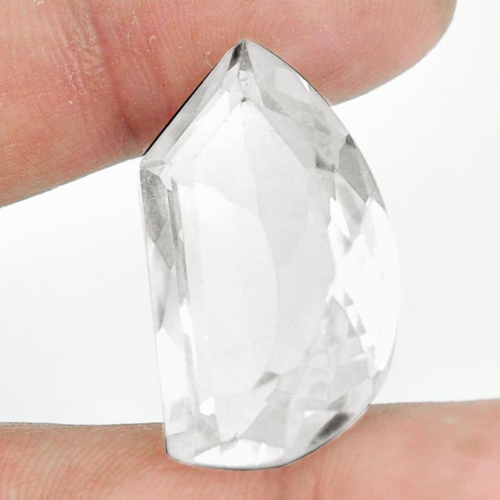 Natural 28.45cts topaz white faceted 29x16 mm fancy loose gemstone s2354