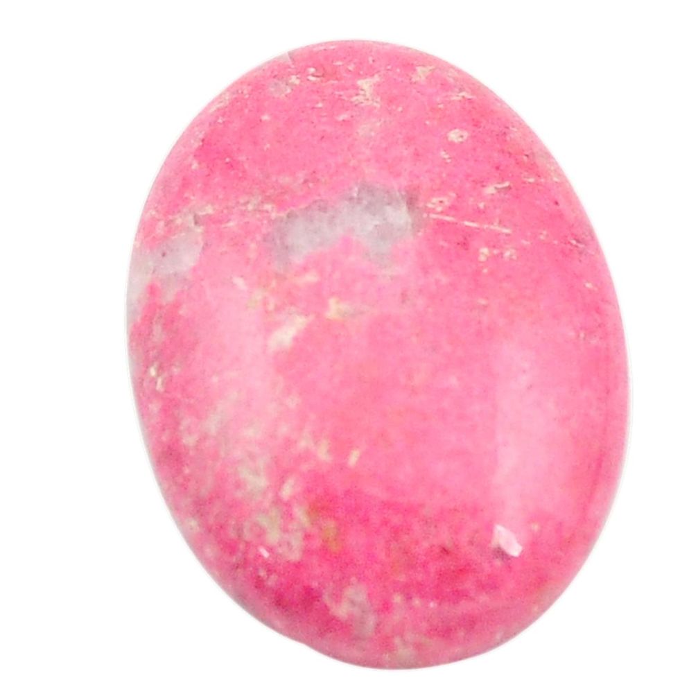 21.60cts thulite unionite, pink zoisite cabochon 25x18 oval loose gemstone s2423