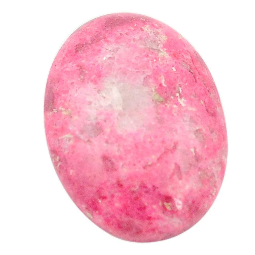 Natural 21.95cts thulite unionite, pink zoisite 26x18 oval loose gemstone s2424