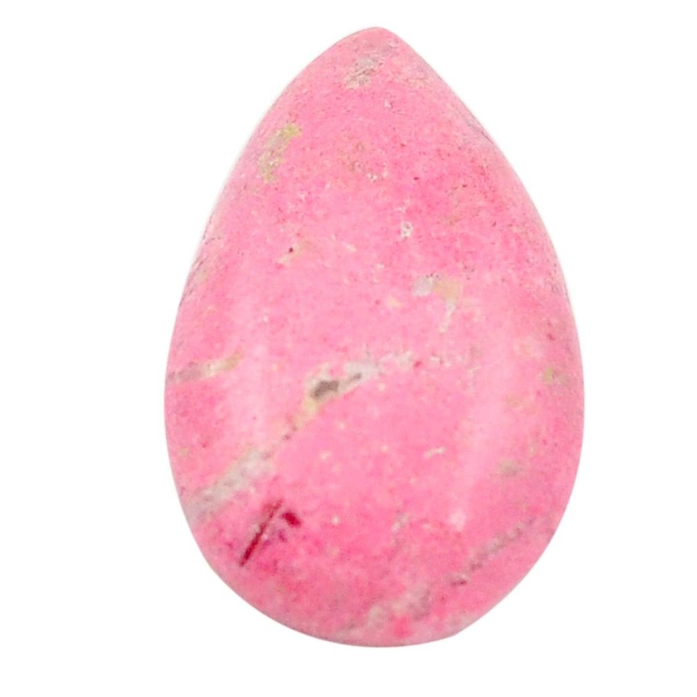 18.75cts thulite unionite, pink zoisite cabochon 26x16 pear loose gemstone s2433