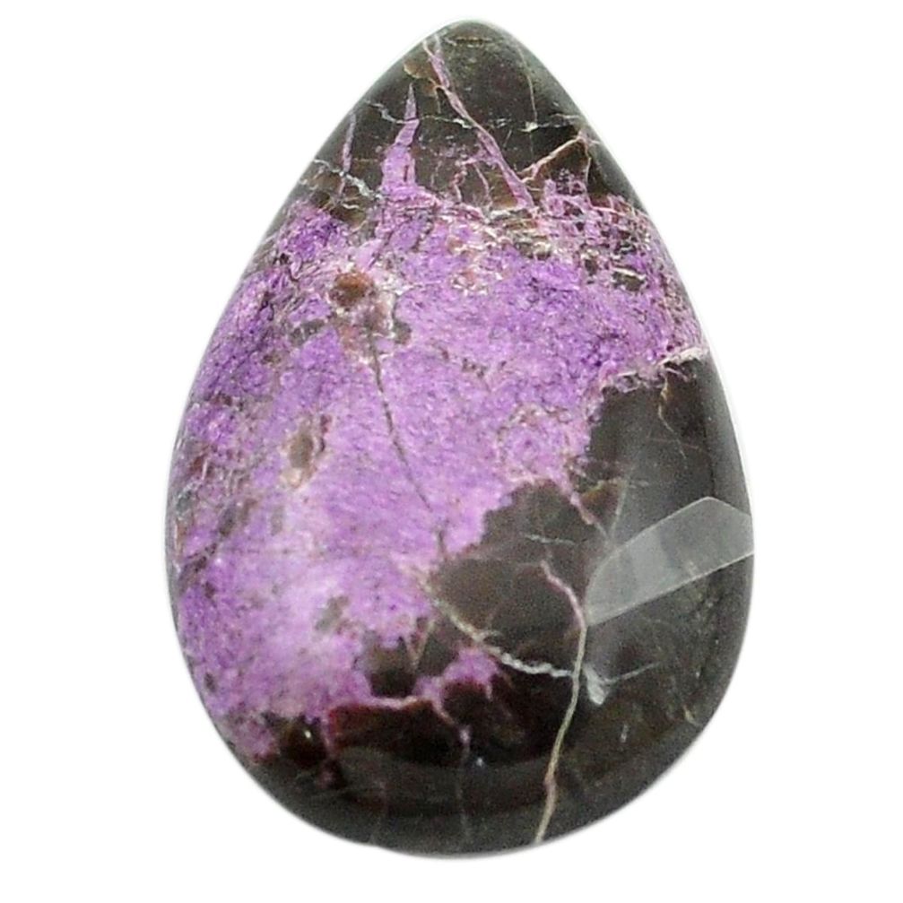 Natural 15.95cts purpurite purple cabochon 30x19 mm pear loose gemstone s2467