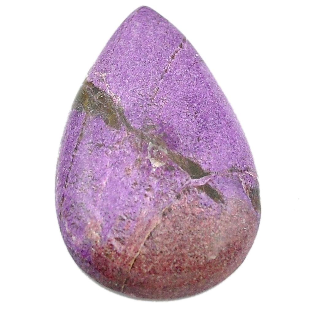 Natural 18.65cts purpurite purple cabochon 33x20 mm pear loose gemstone s2479