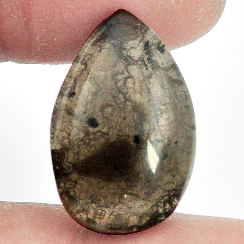 Natural 15.90cts agni manitite brown cabochon 23x15 mm pear loose gemstone s2545