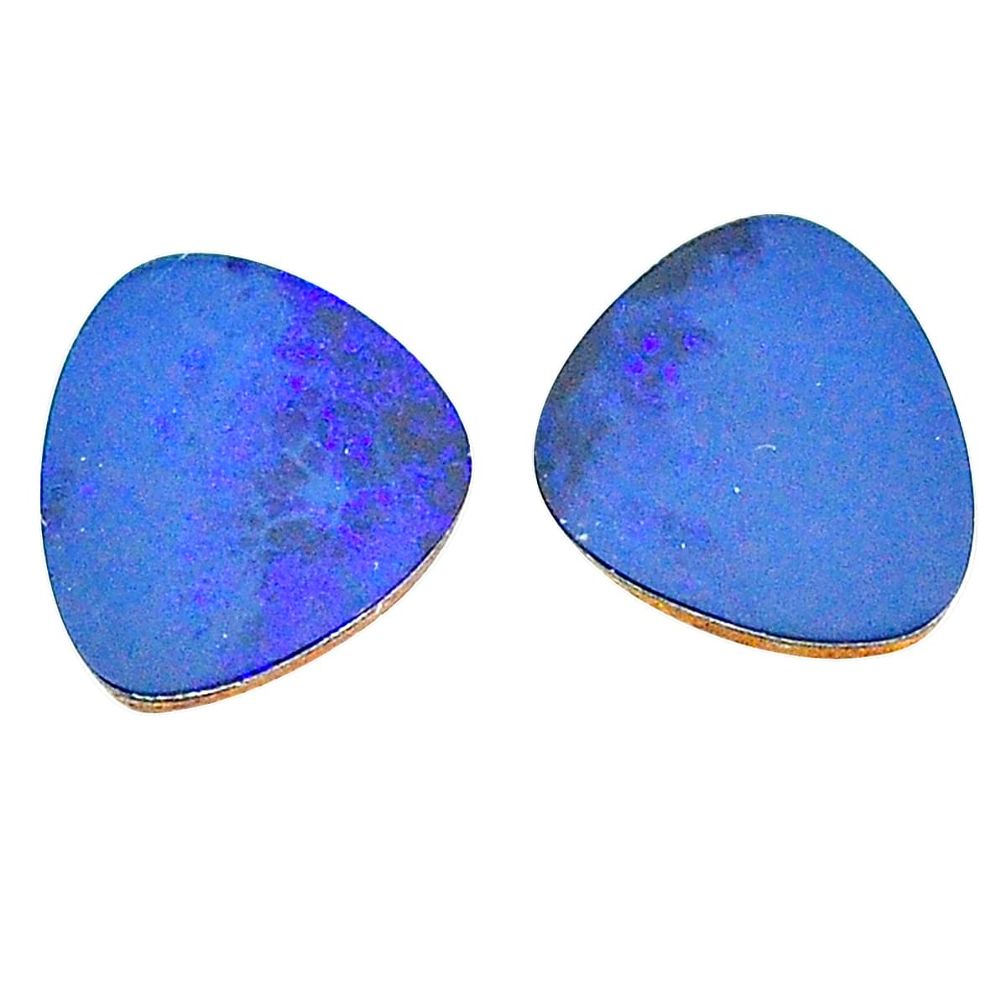 Natural 11.95cts doublet opal australian blue 18x15mm fancy loose gemstone s2561