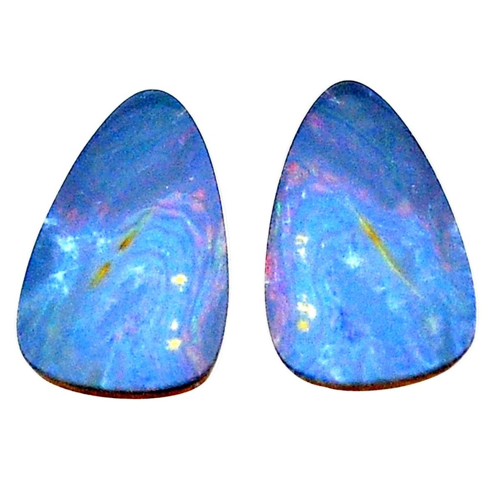 Natural 8.65cts doublet opal australian blue 20x12mm fancy loose gemstone s2571
