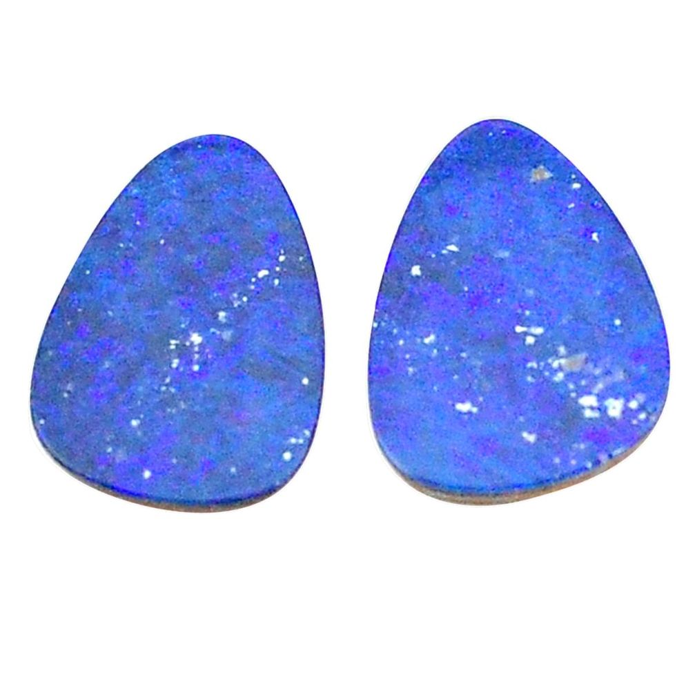 Natural 9.80cts doublet opal australian blue 18x12 mm fancy loose gemstone s2580