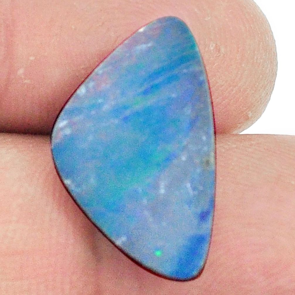 Natural 5.90cts doublet opal australian blue 20x12 mm fancy loose gemstone s2619