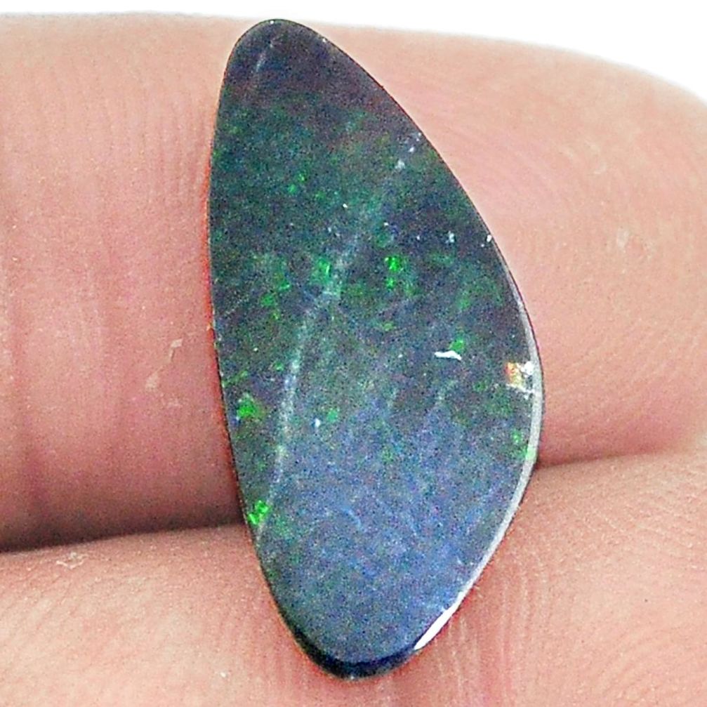 Natural 4.85cts doublet opal australian blue 20x9 mm fancy loose gemstone s2631