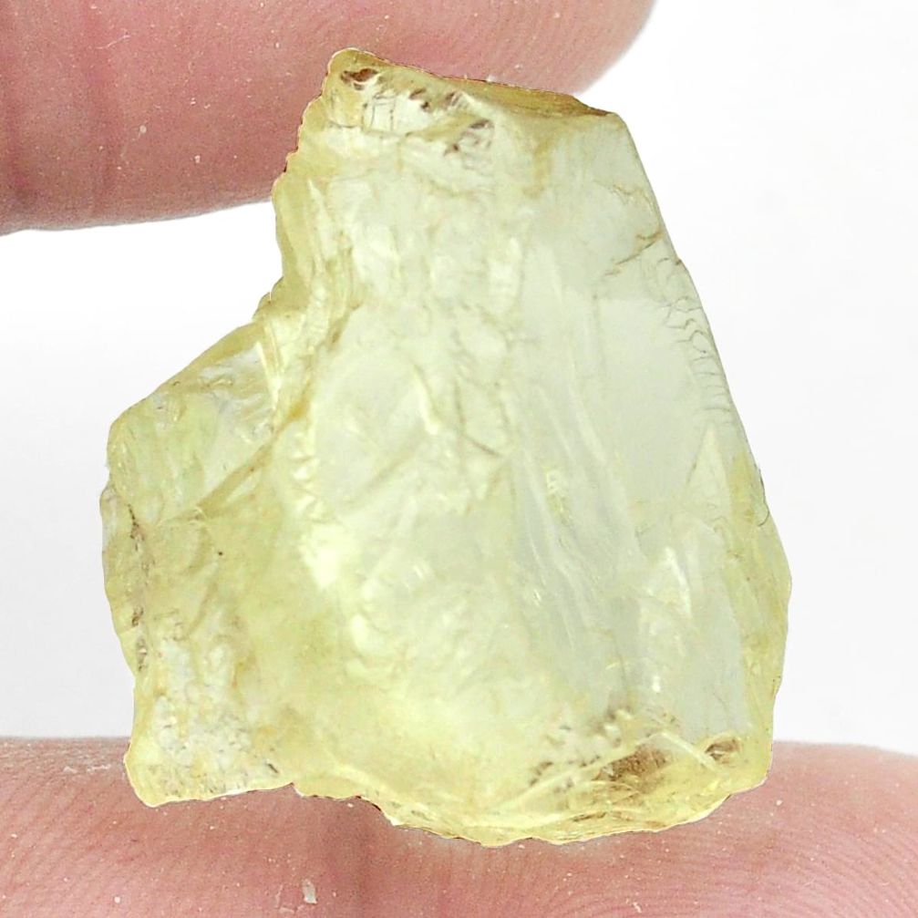 Natural 53.80cts hiddenite rough green rough 26x23 mm fancy loose gemstone s2645