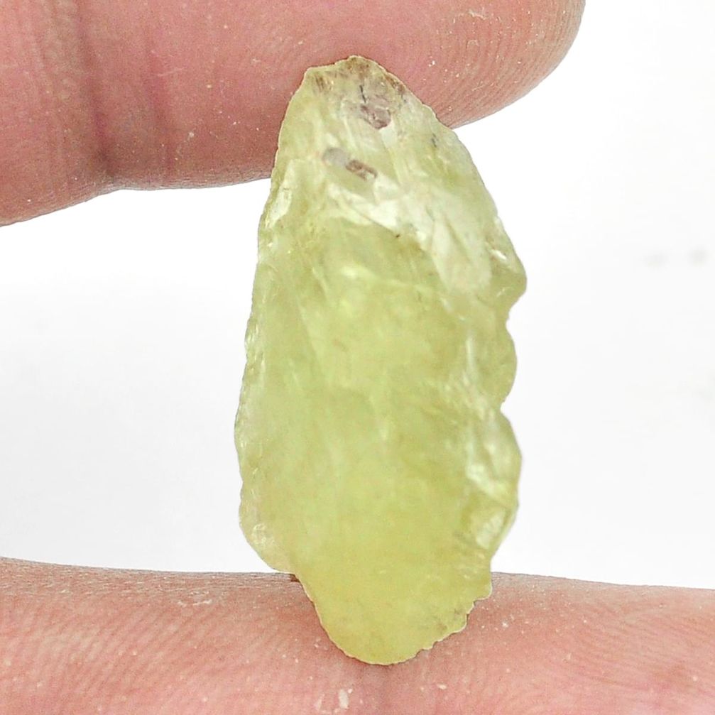 Natural 25.90cts hiddenite rough green rough 28x16 mm fancy loose gemstone s2657