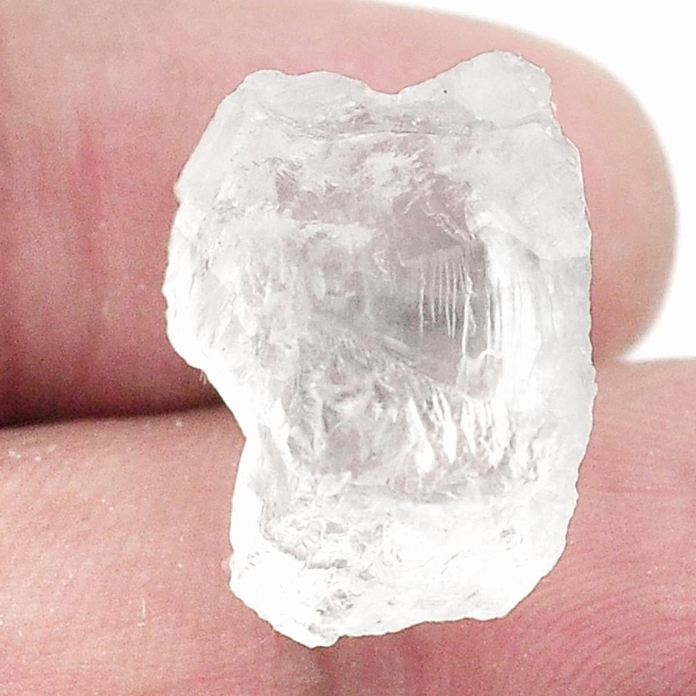 Natural 17.60cts petalite crystal white rough 17x13 mm loose gemstone s2675