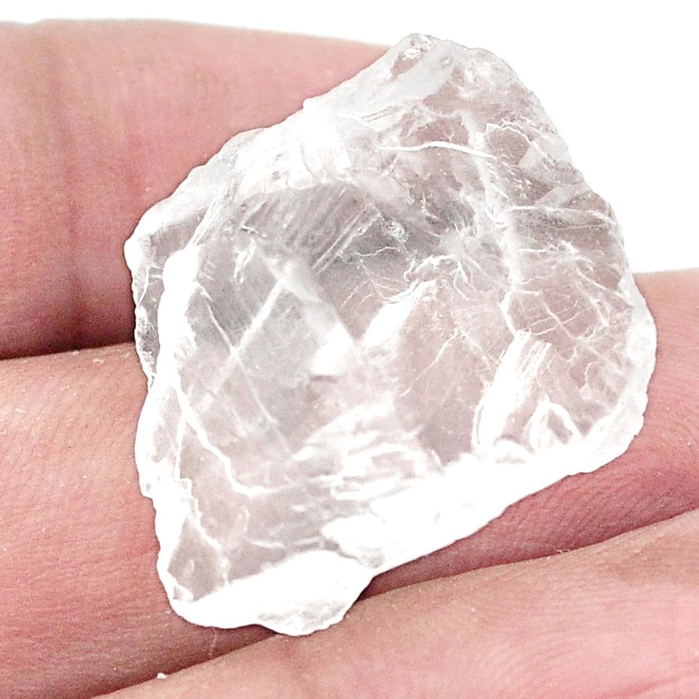 Natural 27.70cts petalite crystal white rough 23x22 mm loose gemstone s2680