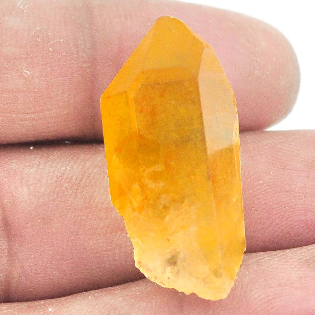 Natural 32.65cts tangerine lemurian quartz 30x14 mm fancy loose gemstone s2688