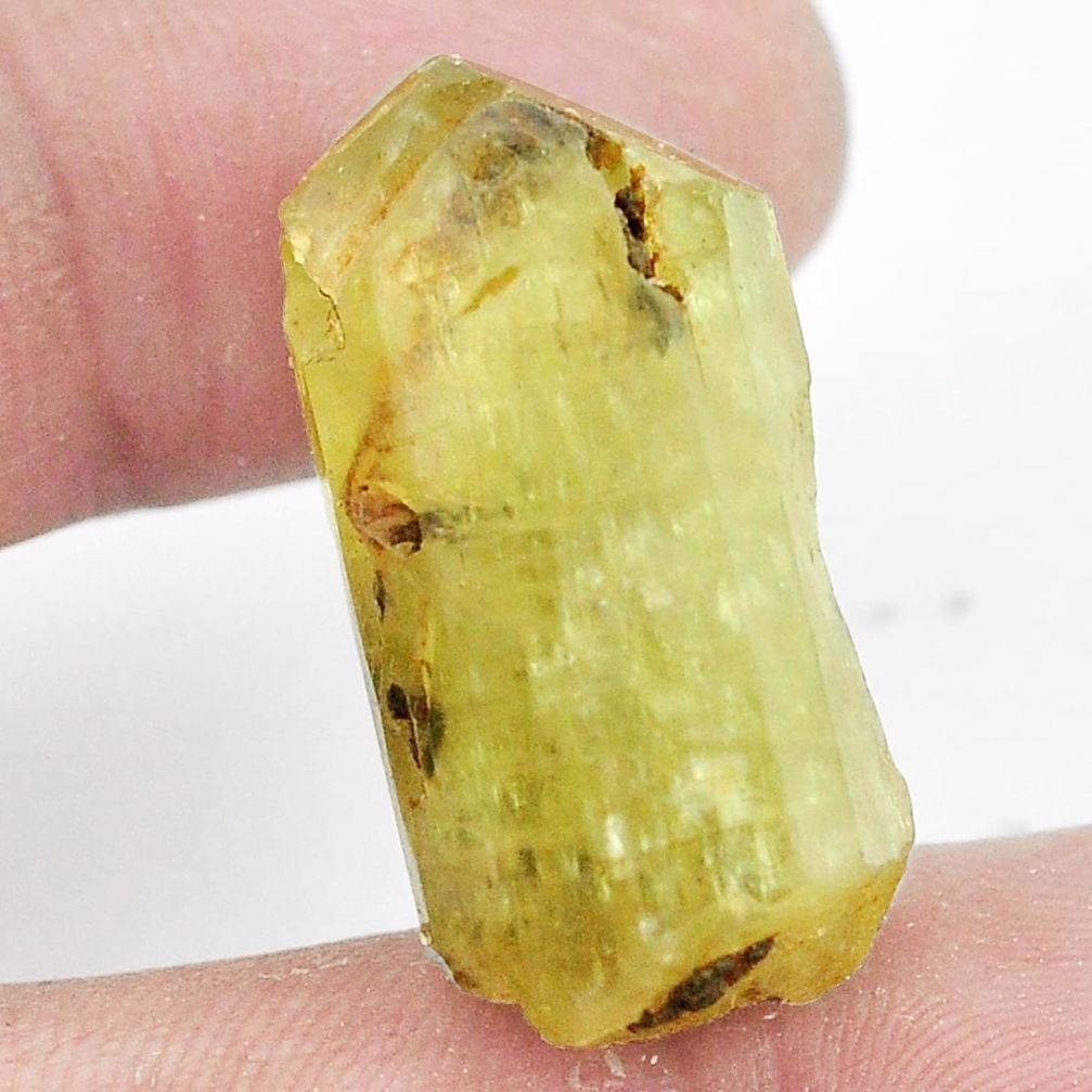 Natural 45.90cts apatite rough green rough 28x15 mm fancy loose gemstone s2705