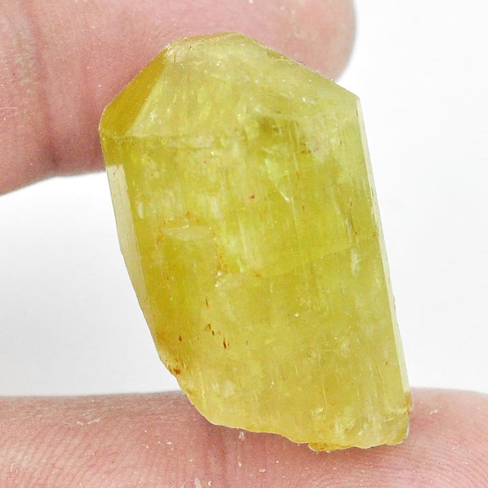 Natural 56.85cts apatite rough green rough 30x17 mm fancy loose gemstone s2707