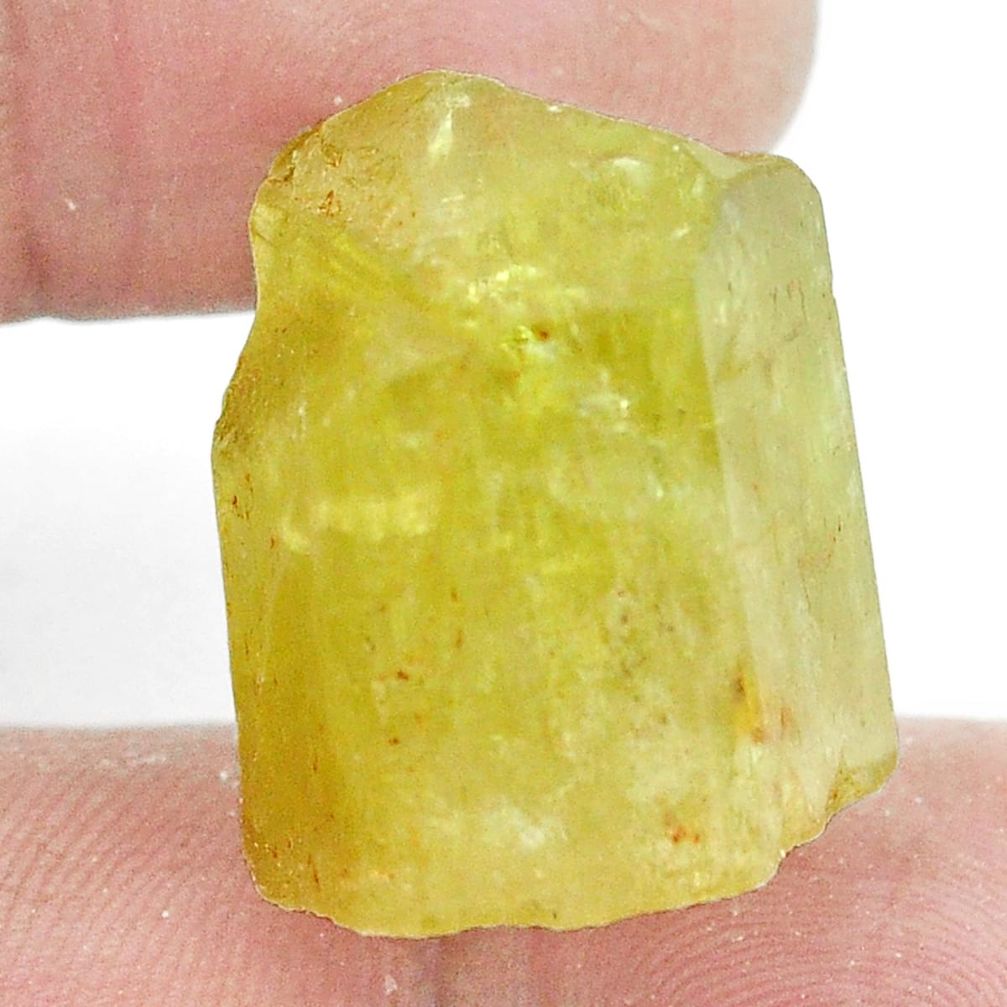 Natural 63.80cts apatite rough green rough 23x18 mm fancy loose gemstone s2716