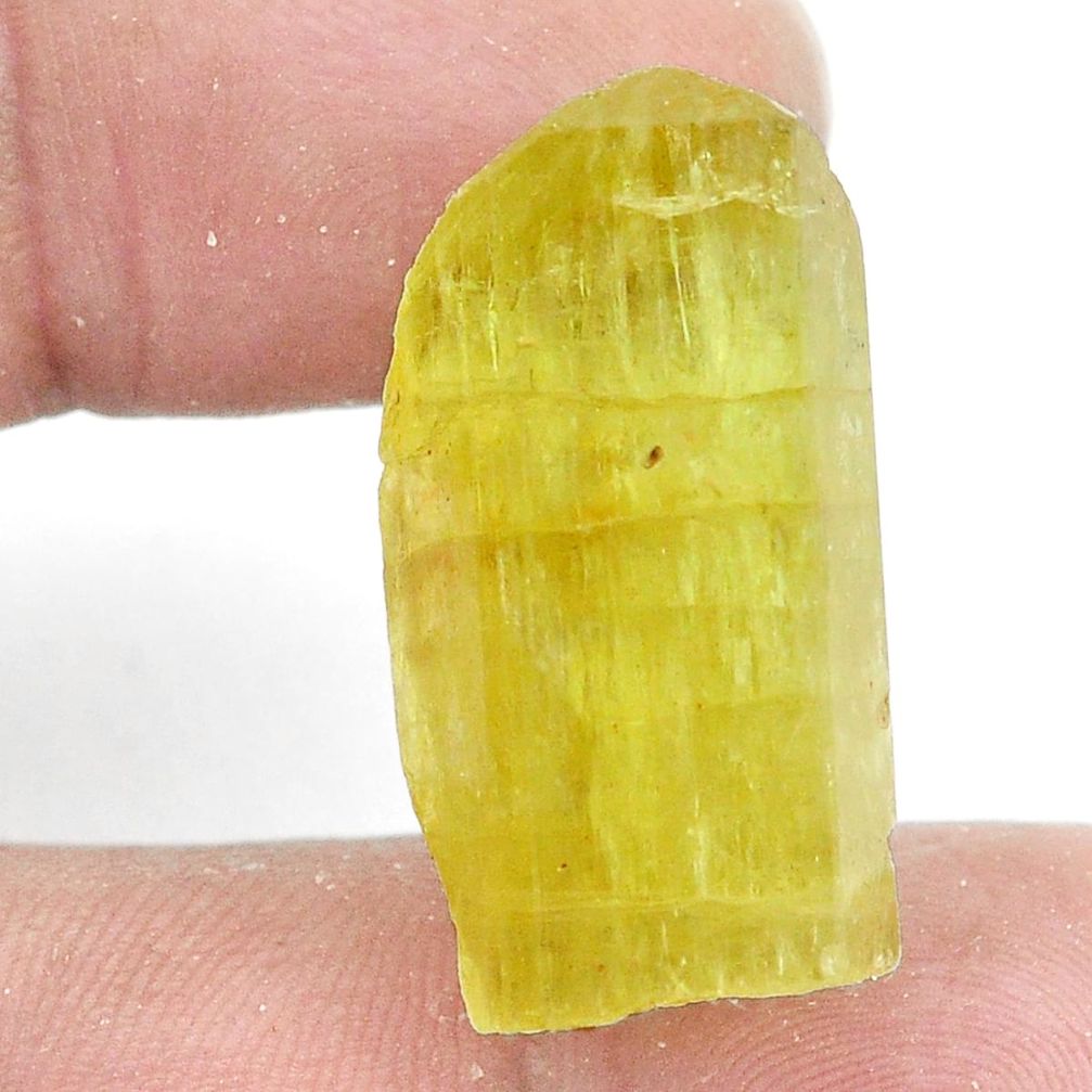 Natural 38.95cts apatite rough green rough 28x15 mm fancy loose gemstone s2719