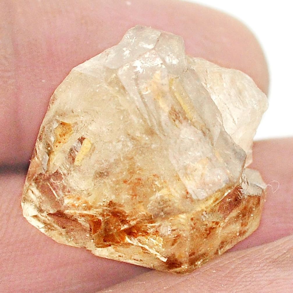 Natural 33.90cts elestial quartz rough brown 24x21 mm fancy loose gemstone s2741