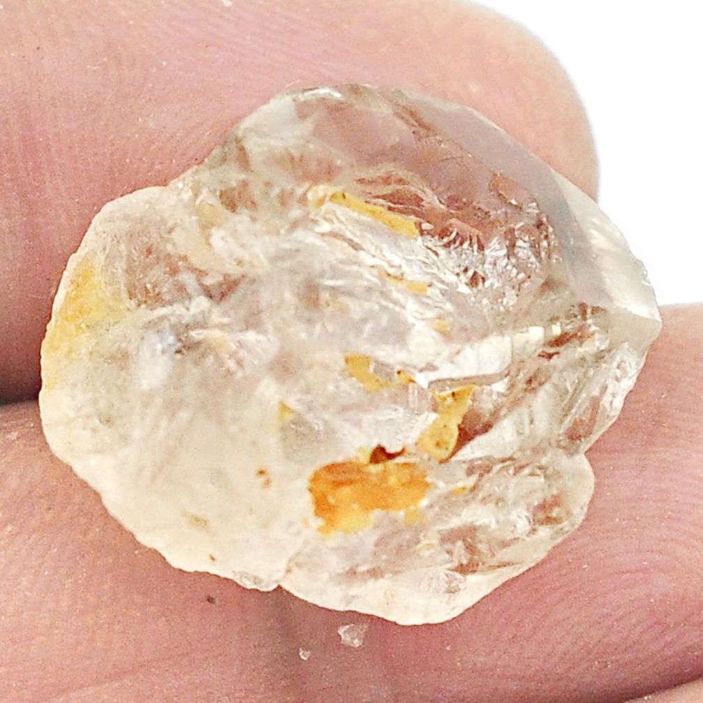 Natural 19.20cts elestial quartz rough brown 22x17.5 mm loose gemstone s2751