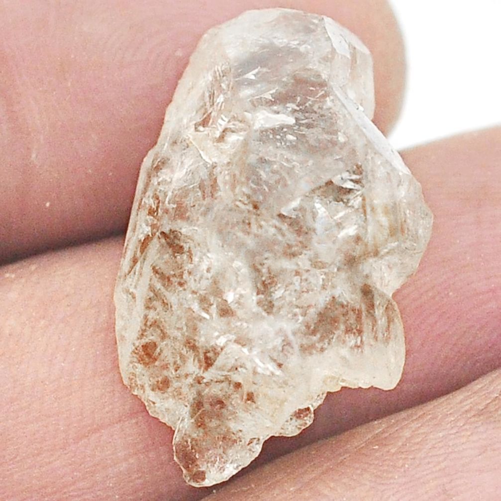 Natural 20.85cts elestial quartz rough brown 24x15 mm fancy loose gemstone s2752