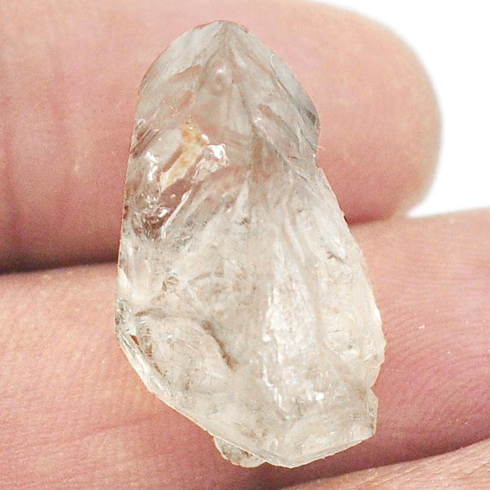 Natural 21.85cts elestial quartz rough brown 23x14 mm fancy loose gemstone s2759