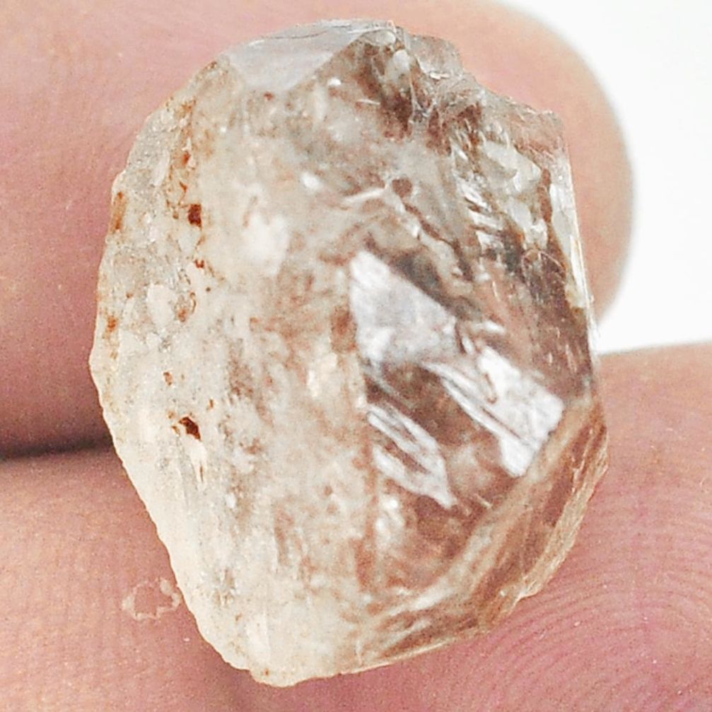 Natural 22.95cts elestial quartz rough brown 20x15 mm fancy loose gemstone s2760