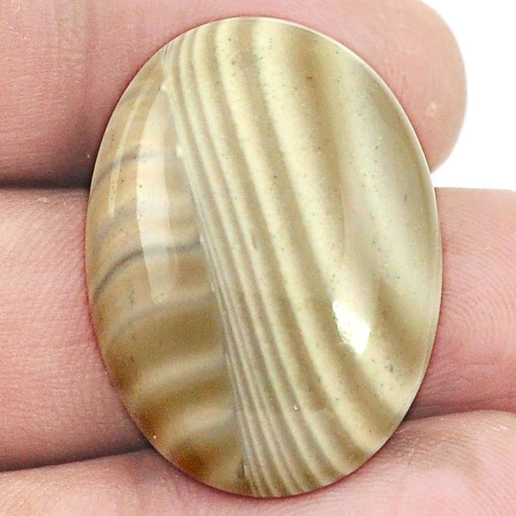 Natural 25.30cts striped flint ohio 29x21 mm oval loose gemstone s2765