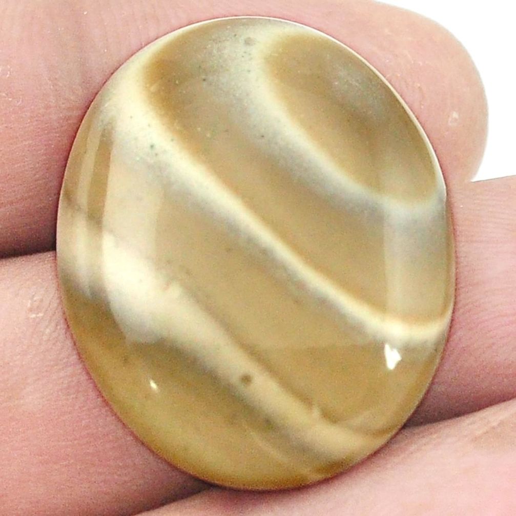 Natural 26.30cts striped flint ohio cabochon 29x22 mm oval loose gemstone s2771