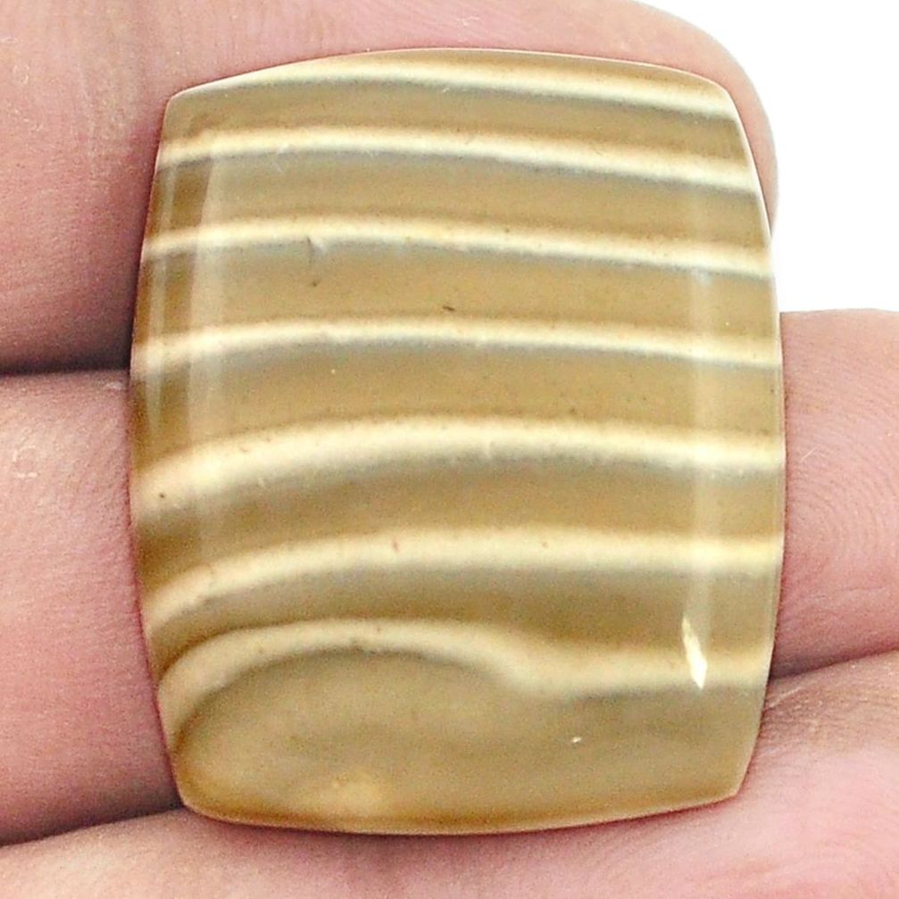 Natural 32.40ct striped flint ohio cabochon 29x23mm octagan loose gemstone s2774