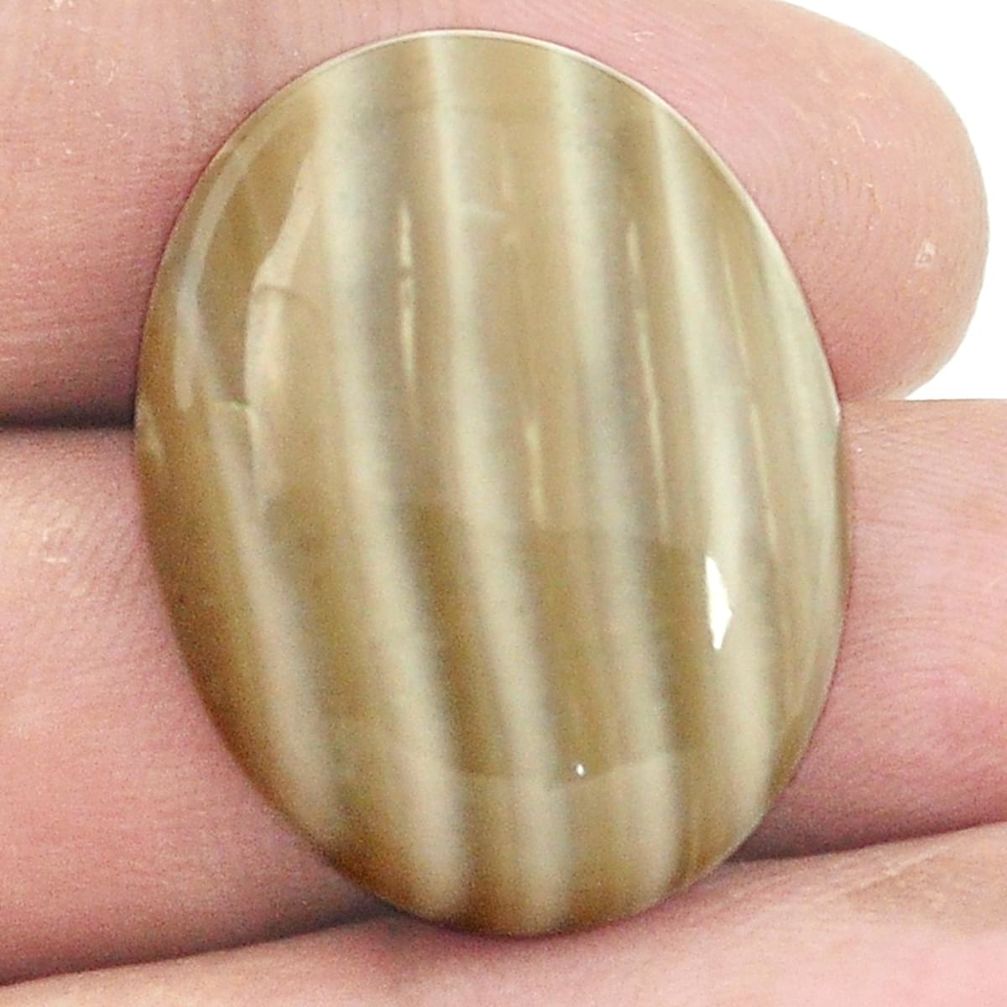 Natural 29.45cts striped flint ohio cabochon 28x21 mm oval loose gemstone s2775