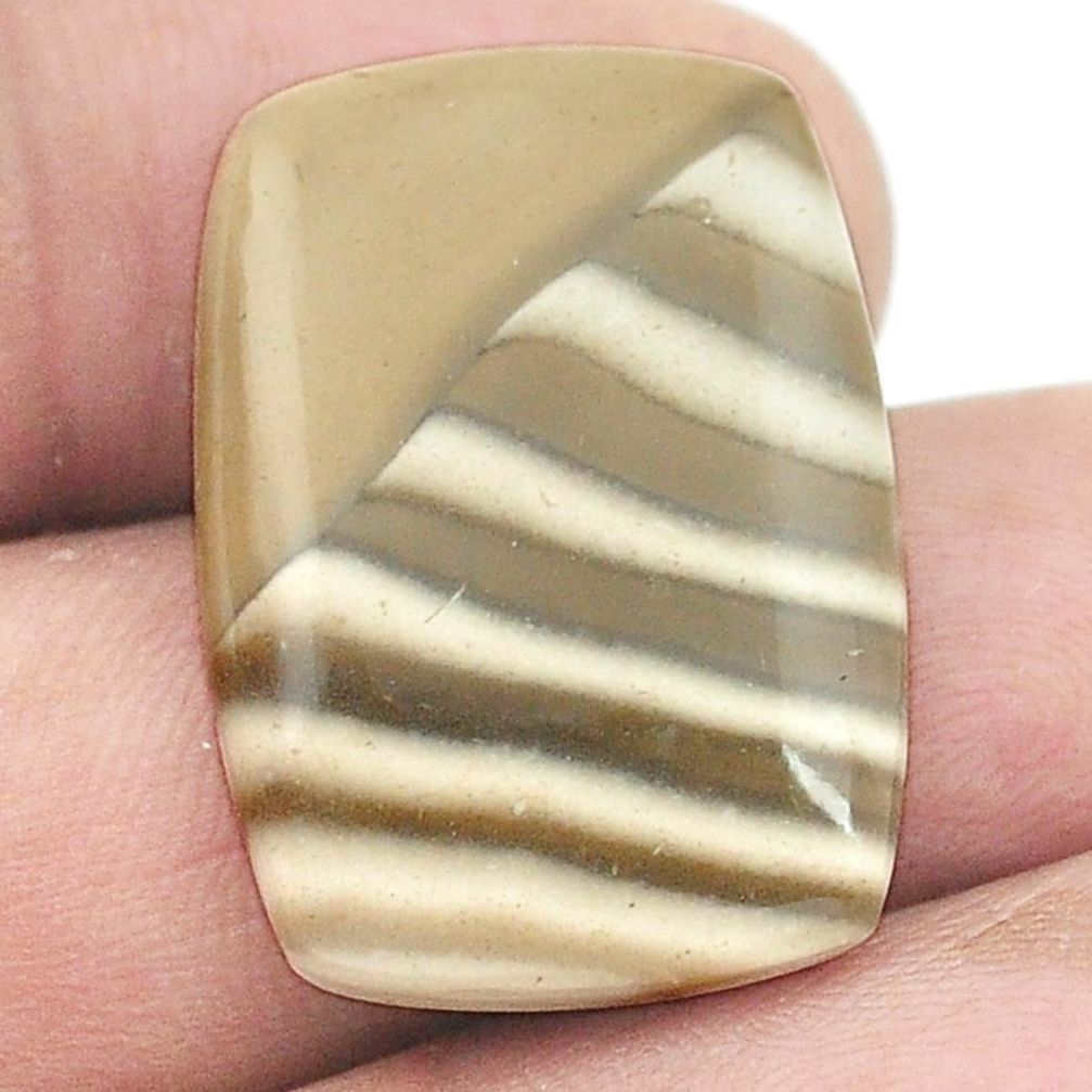 Natural 19.30ct striped flint ohio cabochon 26x18mm octagan loose gemstone s2777