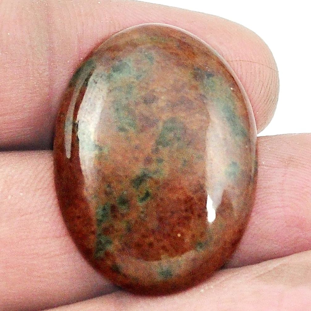 Natural 29.80cts grass garnet green cabochon 28x20 mm oval loose gemstone s2927