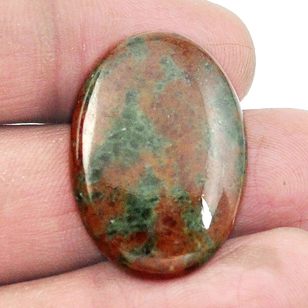 Natural 25.85cts grass garnet green cabochon 28x20 oval loose gemstone s2932