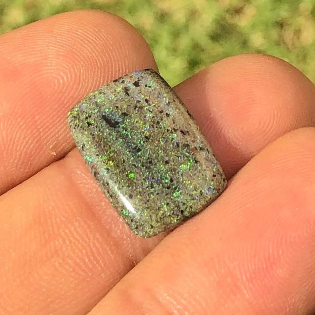 Natural 5.10cts honduran matrix opal black cabochon 18x13mm loose gemstone s3180