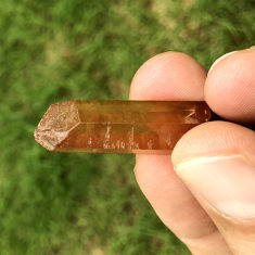33.45cts tangerine lemurian quartz rough 36x10 mm fancy loose gemstone s3241
