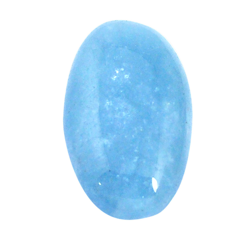 Natural 18.90cts aquamarine blue 25x15 mm oval loose gemstone s3326