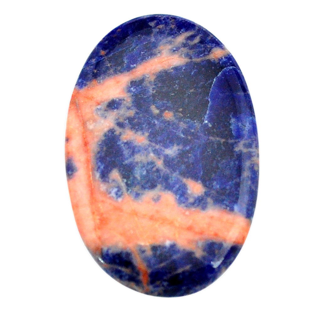 Natural 40.95cts sodalite orange cabochon 45x28.5 mm oval loose gemstone s3385