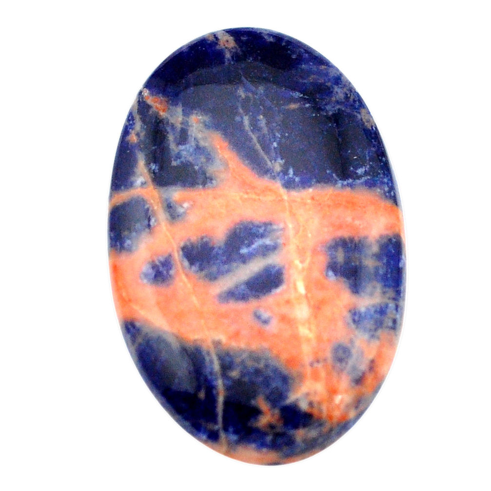 Natural 55.90cts sodalite orange cabochon 46x29 mm oval loose gemstone s3388