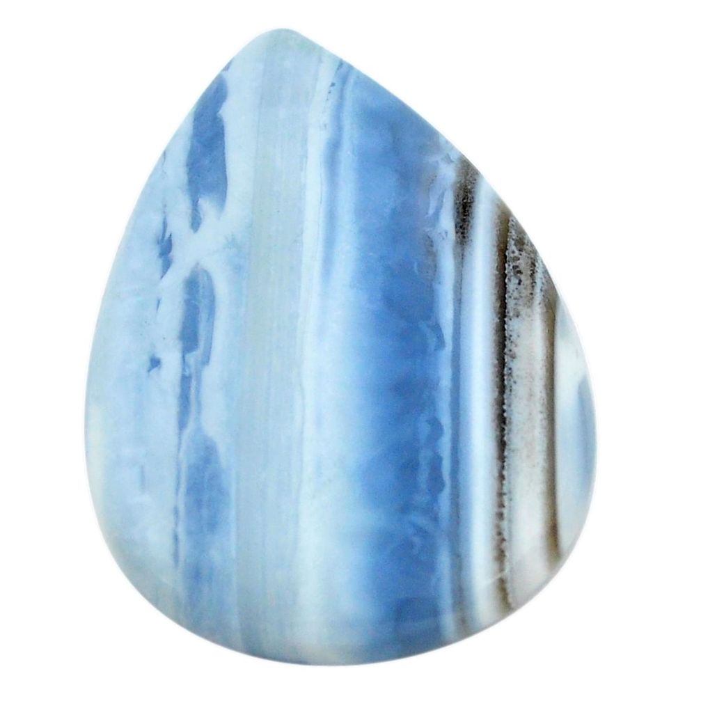 Natural 62.35cts owyhee opal blue cabochon 51x36 mm pear loose gemstone s3428