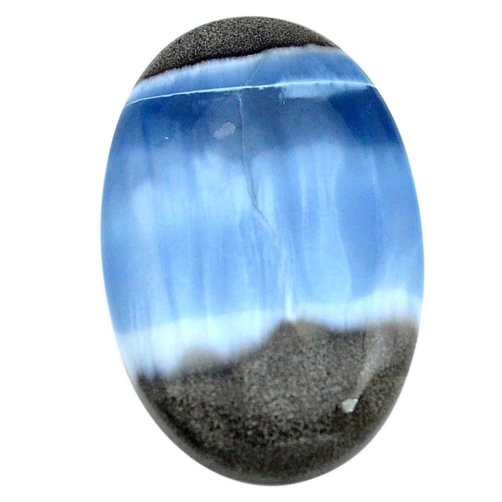 Natural 50.15cts owyhee opal blue cabochon 42x27 mm oval loose gemstone s3429